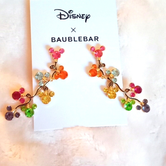 DISNEY & BAUBLEBAR MICKEY RAINBOW DROP EARRINGS - Picture 4 of 6